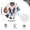 thumbnail image 5 of Round Grid Placemat ,One Sizex1, Round Placemat, PVC Plate Mat，15.4 Inch Non-Slip and Heat Resistant, Table Placemat, Dining Room Placemat Color Dog Face Pattern, 5 of 7