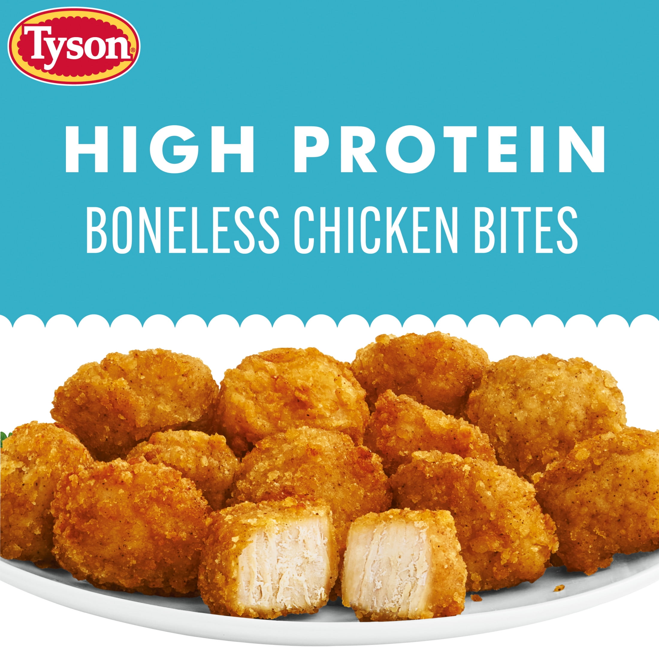 Tyson Simple Ingredient Boneless Chicken Bites, 20 oz (Frozen, Fully Cooked)