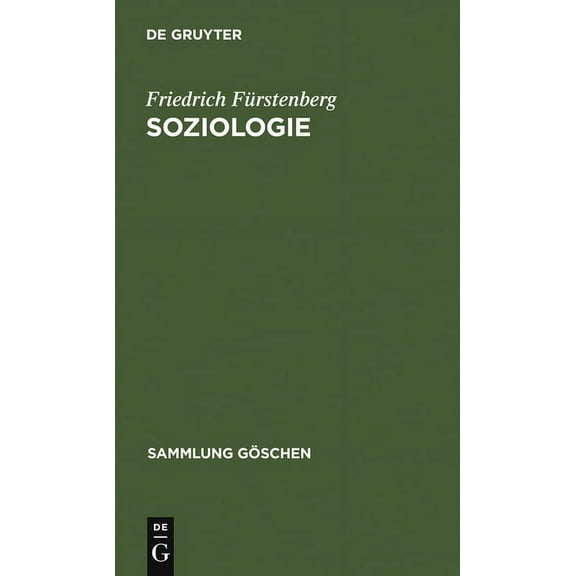 Sammlung Göschen Soziologie, Book 2102, (Hardcover)