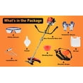 thumbnail image 4 of Floseru Gas Weed Eater 52cc 2-Stroke 2 in 1 Multi-Functional Petrol Hedge Trimmer, Weed Wacker Chainsaw Brush Cutter Complete Accessories，Gas Powe Weed Eater for Grass and Bush, 4 of 8