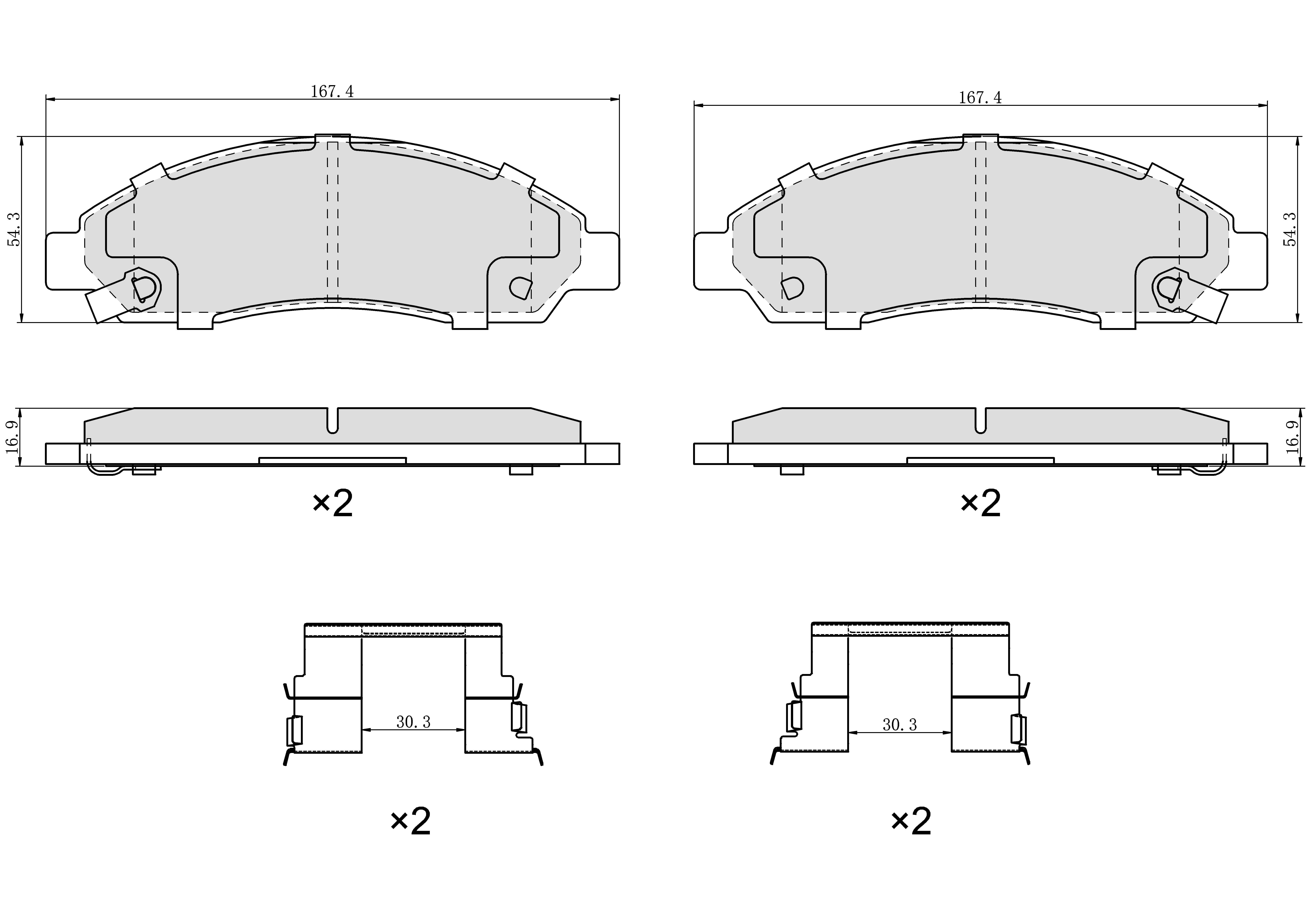 UltraHC 700 Brake Pad Set, Front HC7.1039.0.C, Chevrolet Colorado 2008-2004