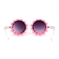 thumbnail image 3 of Womens Daisy Flower Trim Round Circle Lens Hippie Sunglasses Pink Smoke, 3 of 4