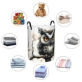 thumbnail image 4 of Balery Whimsical Owl On Branch Cesta de ropa redonda con asas, impermeable, independiente, para ropa, juguetes, dormitorio y familia-Small, 4 of 6