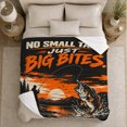 thumbnail image 5 of No Delicate Talk Just Big Bites Bass Fishing, Rustic Camping Scene, Warm Flannel Blanket for Cabin and Lodge, Outdoor Lovers person's Day Gift, Artistic Home Decor, 5 of 9