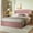 Pink, variant on Gewnee Queen Size Velvet Modern Bed Frame with Deep Button Anna Diamond Upholstered Platform Tufted Headboard,