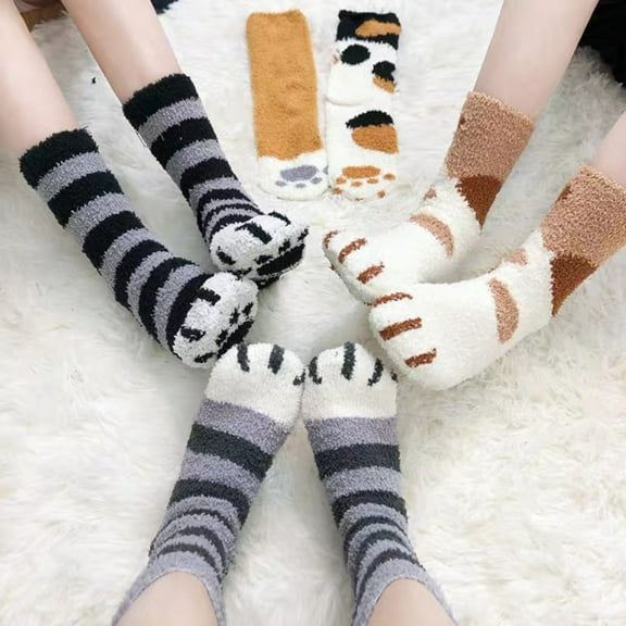 Travelwant 6 Pairs Fuzzy Socks for Women Fluffy Cozy Warm Winter Fleece Slipper Cabin Plush Socks
