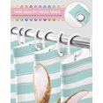 thumbnail image 6 of Easter Shower Curtain Bunny Rabbit Carrot Shower Curtains for Bathroom Decor Water Color Stripe Bath Curtains Sets for Spring Easter Bathroom Decor Fabric Waterproof Standard 72" X 72", 6 of 6