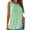 Mint Green, variant on Chbgutlmr Workout Tops for Women Round Neck Sleeveless Split Back Running Loose Athletic Gym Yoga Tops