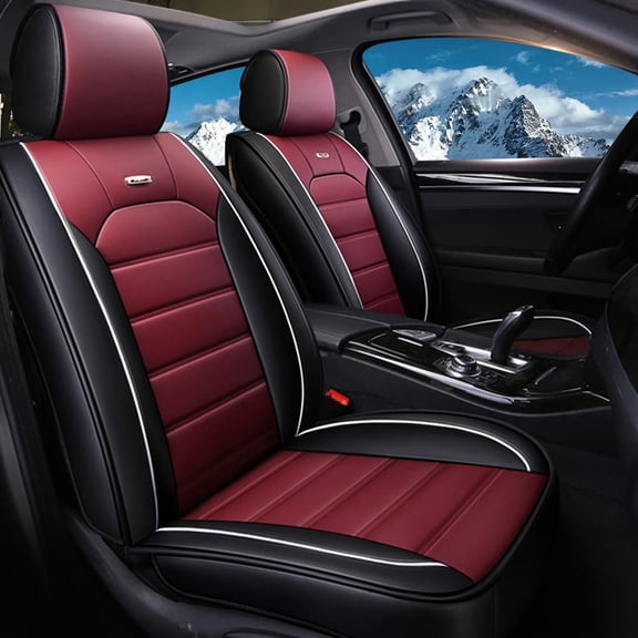 OTOEZ 5-Seat Standard PU Leather 3D Car Seat Cover Full Set, Durable and Waterproof, Universal Seat Covers for Sedan SUV Truck