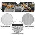 thumbnail image 6 of Jeiento Funny Giraffe Windshield Shade for 2018-2024 2025 Jeep Wrangler JL / 2020-2024 Jeep Gladiator JT Accessories 18.5''x56'' Front Window Sun Shade Sun Visor Protector Foldable, 6 of 6
