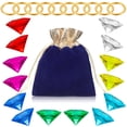 thumbnail image 1 of Conjunto de joyas ZCYSRLQIN anillos redondos dorados con diamante acrílico, 1 of 7
