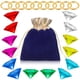 thumbnail image 1 of Conjunto de joyas ZCYSRLQIN anillos redondos dorados con diamante acrílico, 1 of 7