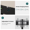 thumbnail image 6 of Plonmago TV Stand with Mount, LED Light,Power Outlets and 5 Storage Drawers,for 32/55/65/70 inch TVs, 51.2" TV Console Table for Living Room Bedroom,Black, 6 of 8