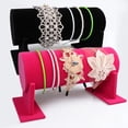 thumbnail image 3 of Tachiuwa Headband Hair Velvet Wrap Display Organizer Storage Rack Rose Red, 3 of 5