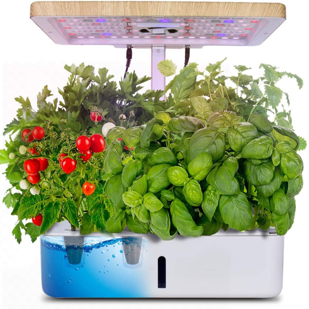 Hydroponics Growing System 18 Pods Indoor Herb Garden Kit LED Grow Light US 