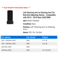 thumbnail image 2 of Left Steering Arm to Steering Arm Tie Rod End Adjusting Sleeve - Compatible with 2013 - 2018 Ram 2500 RWD 2014 2015 2016 2017, 2 of 2