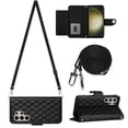 thumbnail image 2 of Dteck Crossbody Strap Case for Samsung Galaxy S24 Ultra,Magnetic Leather Women Wallet Card Slots Case Shockproof Kickstand Cover with Shoulder Strap for Galaxy S24 Ultra,Black, 2 of 6