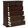 thumbnail image 3 of Sumerlin 6-drawer Bedroom Chest of Drawers Cappuccino, 3 of 13