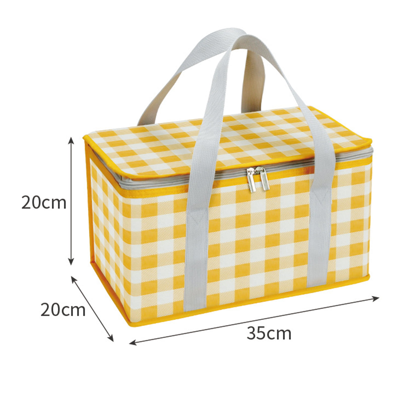 Maxbell Picnic Bag Storage Bag Handbag Picnic Basket for Shopping Camping  Work L Brown