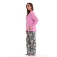 thumbnail image 3 of Just Love Womens Plush Pajama Pant Set with Matching Socks  Fun, Cozy Sleepwear with Sayings (Winter Snowflake Grey, 1X), 3 of 5