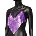 thumbnail image 6 of Sequin Tops for Women Sparkly Strappy Cropped Tank Tops Sexy V Neck Top Concert Outfits Party Disco Club Night One Size, 6 of 6