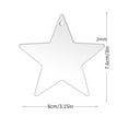 thumbnail image 3 of Pompotops Christmas Snowflake Star With Hole Blank Transparent Acrylic DIY Handwritten Holiday Decorations, 3 of 8