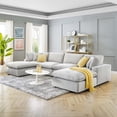 thumbnail image 1 of Modway Commix Down Filled Overstuffed Performance Velvet 6-Piece Sectional Sofa in Light Gray, 1 of 10