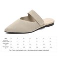 thumbnail image 2 of Mulas planas para mujeres mocasines sin espalda de punta puntiaguda zapatos mulas de mula zapatos de mulas deslizantes mulas y zuecos para interiores al aire libre, 2 of 8