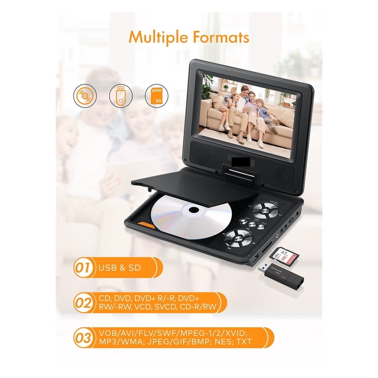PV770 9.5'' Portable DVD Player with 7.5'' HD