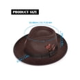 thumbnail image 6 of PULLIMORE Fedora Hats for Men & Women Wide Brim Felt Hat Dress Panama Trilby Hats, 6 of 8