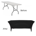 thumbnail image 4 of Your Chair Covers - Stretch Spandex 6 Ft Open Back Rectangular Table Cover Black, 4 of 4