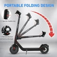thumbnail image 6 of Adult Electric Scooter, 350W Motor 2-Model Speeds to 18 MPH, 20-23 Miles Long-Range, 10 Inch Solid Tires for Adults, Black, 6 of 8