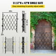 thumbnail image 3 of Single Folding Security Gate 48 Inch H x 37 Inch W Expandable Steel Accordion Door Gate with Padlock, 360° Rolling Caster, Heavy Duty 14 Gauge for Home Garage Storefront Adjustable Heavy Duty, 3 of 6