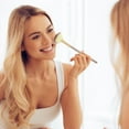 thumbnail image 4 of HEANUJJ 9Pcs Powder Brush Set Golden Makeup Tools for Face Highlight and Contouring, 4 of 8