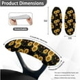 thumbnail image 6 of FKELYI Retro Sunflower Print Office Chair Cover with Armrest Covers 3 Pcs Set Swivel Chair Slipcover Computer Chair Protector for Home Office Decor, Large, 6 of 6