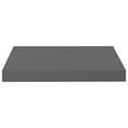 thumbnail image 3 of vidaXL Floating Wall Shelves 2 pcs High Gloss Grey 40x23x3.8 cm MDF, 3 of 5