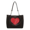 thumbnail image 1 of Bolso de hombro con forma de corazón para mujer bolso de mano diario de gran capacidad para mujer (negro), 1 of 6