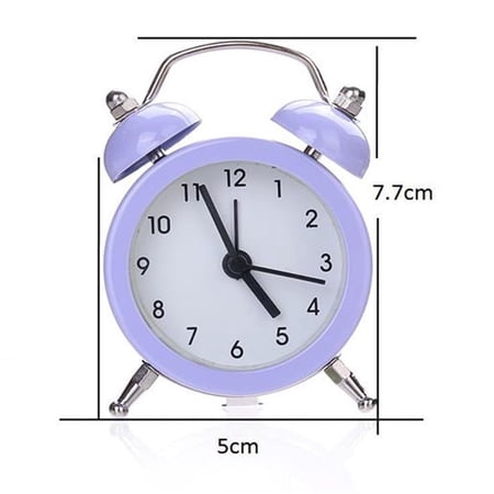 AURIGATE Loud Alarm Clock for Heavy Sleepers 3D Dial, Alarm Clocks for Bedrooms, Classic Silent Non-Ticking Quartz Twin Bell Alarm Clock for Kids, Kids Alarm Clock Battery Operated