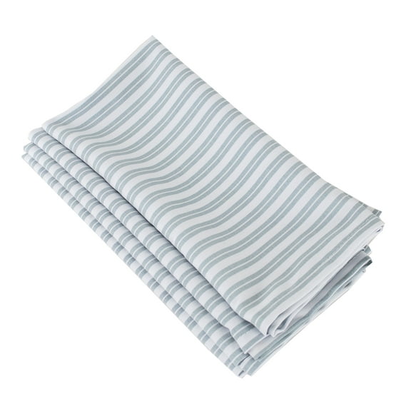 Fennco Styles Classic Striped 20 x 20 Inch Cloth Napkins, Set of 4 - Green