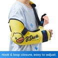 thumbnail image 4 of Velpeau Kids Arm Sling Shoulder Immobilizer with Waist Strap -Sponge Filled Holder Support Brace for Child, Boy, Girl (Comfort-Duck Print, Right, 2XS), 4 of 7