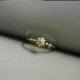 thumbnail image 4 of Womens Floral Ring With Artificial Gems Inlay Electroplated Golden Finish Snowflake Design Jewelry Gift AJZ897, 4 of 5