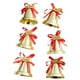 thumbnail image 2 of Fiudx Colgante de Campanas Navideñas, Cascabeles de Metal Dorado con Lazo Rojo, Adornos para Árbol de Navidad, Decoraciones Multiusos, Perfecto para Coronas, Repisas y Manijas de Puertas, Juego de 6, 2 of 7