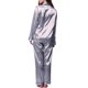 thumbnail image 4 of Gibobby Ropa Interior Sexy Camisón Pijama Pijamas Sueltos Conjuntos sexy Lencería Larga Nueva Ropa de dormir Traje Satén Pijama Ropa interior Larga Sexy Mujeres Mujeres Conjun(Plateado, XXXXXL), 4 of 5