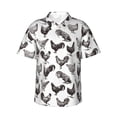 thumbnail image 2 of Goofa Funny Chicken Hawaiian Shirt for Men, Unisex Summer Beach Casual Short Sleeve Button Down Shirts,Aloha Tropical Floral print shirt-XX-Large, 2 of 9