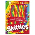 thumbnail image 2 of (2 pack) Skittles Rainbow (5 Flavors in 1) Christmas Holiday Candy Canes Stocking Stuffers Individually Wrapped, 12 Count, 2 of 12
