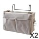 thumbnail image 1 of junto a la cama,Organizador de almacenamiento para mesita de noche Porta revistas,Bolsa colgante Tela Oxford Artículos diversos para el dormitorio,Bolsillos multifuncionales para soporte, 1 of 8