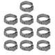 thumbnail image 2 of 10 piezas de abrazadera de manguera de acero inoxidable de una sola oreja para gas refrigerante 10 x 16,6-19,8 mm 10 x 16.6-19.8mm kusrkot Abrazaderas de manguera de acero inoxidable, 2 of 8