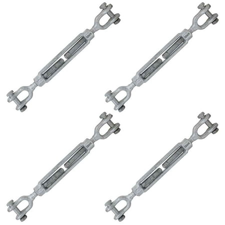 

5/8 x 6 Jaw & Jaw Galvanized Turnbuckle - 4 Pack