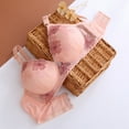 thumbnail image 3 of Gyexs Women's Embroidered Push Up Underwire Bra Delicate Breathable Support Comfortable Everyday T-Shirt Lingerie, Light Pink, Size 38, 3 of 3