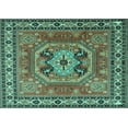 thumbnail image 1 of Ahgly Company Indoor Rectangle Persian Turquoise Blue Traditional Area Rugs, 7' x 9', 1 of 4